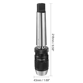 tacoＣ:。ミ uxcell Keyless Drill Chuck MT4 Morse Taper Mount Adjustable